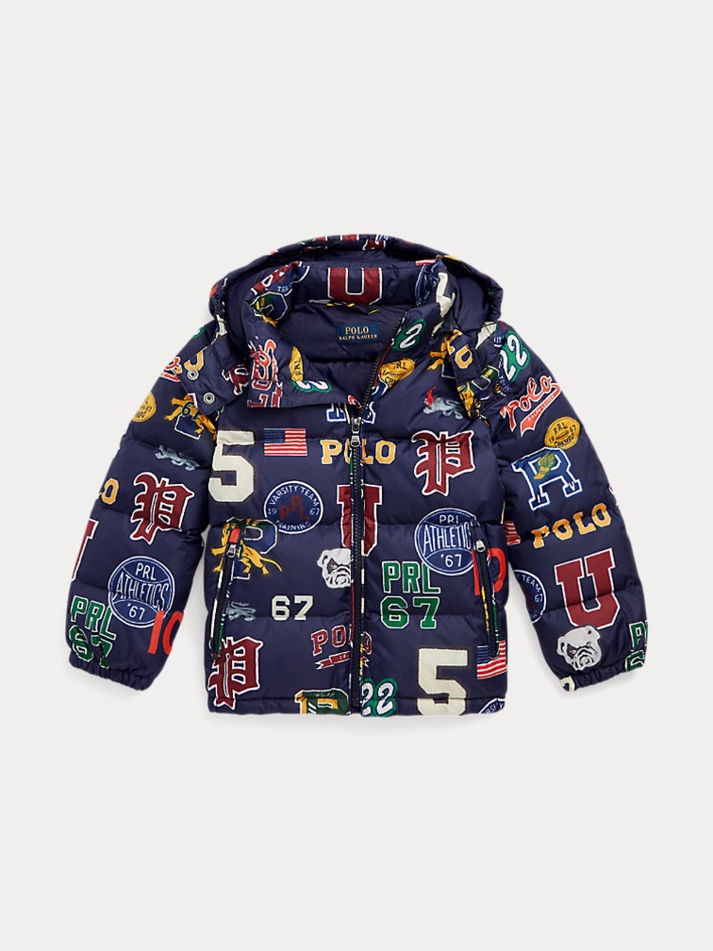 Ralph Lauren Print Water-Repellent Down Hooded Jacket